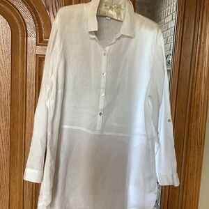 JJILL Love Linen Ladies Shirt/Blouse/Top